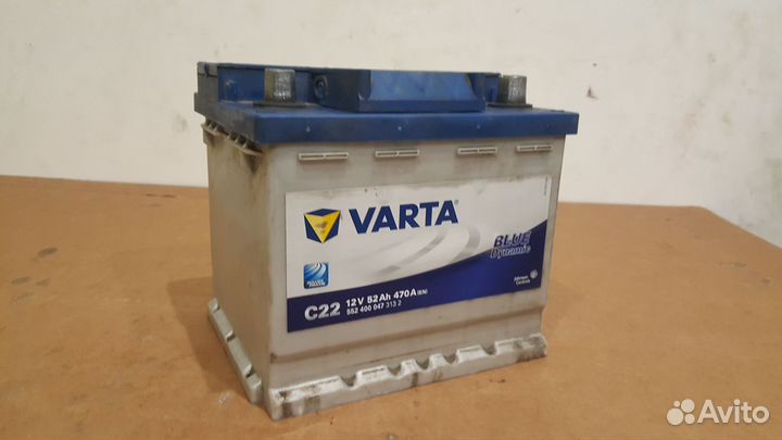 Аккумулятор б/у Varta C22 12V, 52Аh, 470А