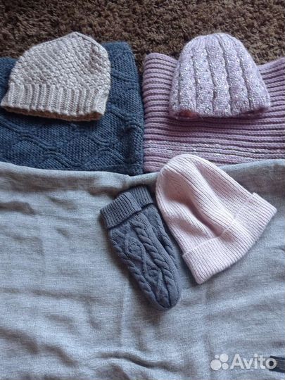 Женский шарф, шапки