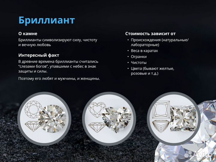 Помолвочное кольцо 0.4 ct золотое