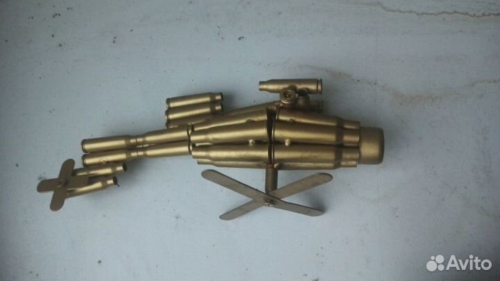 Вертолет из автоматных гильз. Сувенир