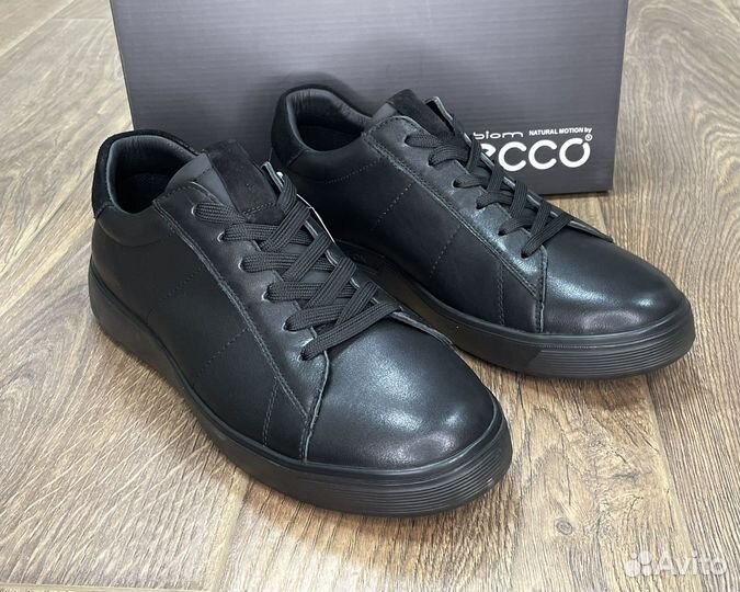 Ecco Street 39-44 кожаные кеды