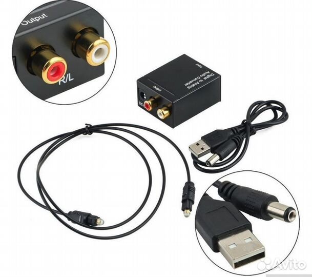 Преобразователь оптика в коаксиал, в RCA (аналог)
