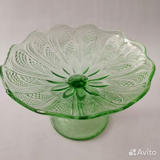 Ваза, конфетница. Цветное стекло, СССР