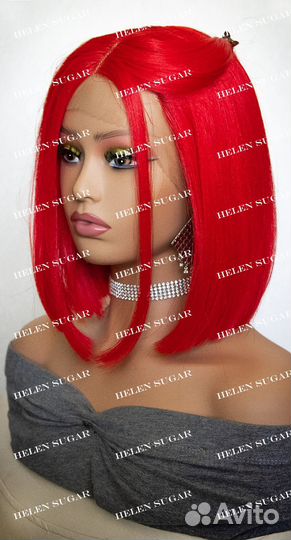 Парик на сетке red