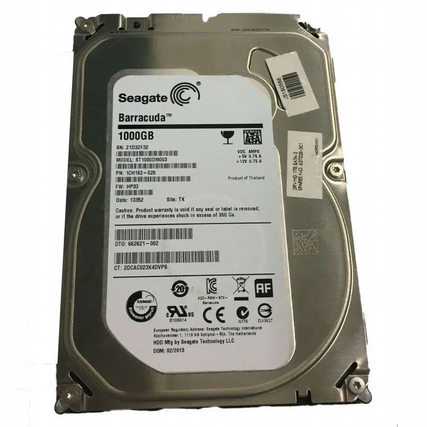 [662621-002] Жесткий Диск Hp 1tb Sata3 3,5" Hdd 662621-002