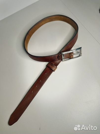 Ремень коричневый. Ручная работа. Натуральная кожа