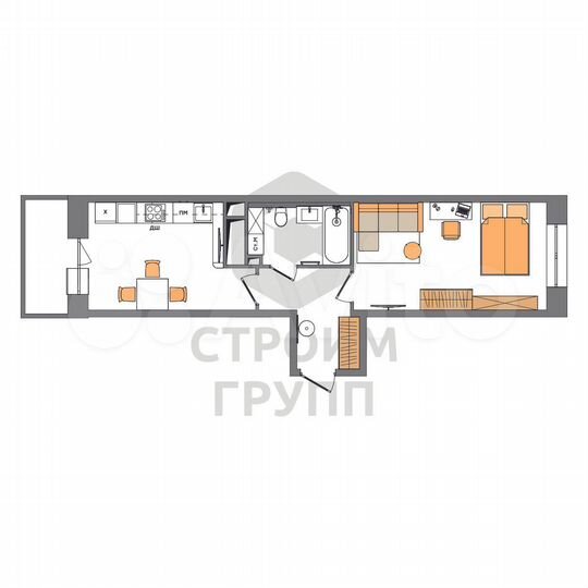 1-к. квартира, 41,9 м², 14/19 эт.