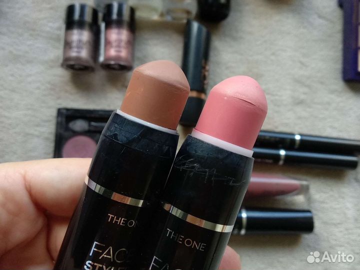 Набор косметики декоративной помада тени румяна