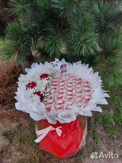 Съедобные букеты из зефира, сухофруктов, конфеты