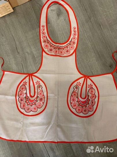 Фартук национальный изо льна новый