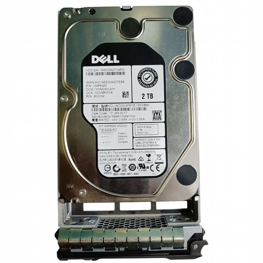 [MP6GM] Жесткий Диск Dell 2tb 7200 Sata3 3.5" Hdd Mp6gm