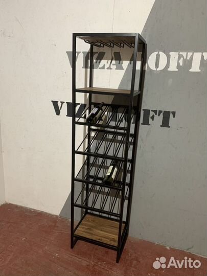 Винный стеллаж лофт