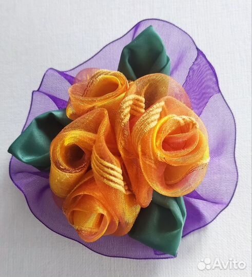 Брошь ручной работы.Бутоньерка на выпускной бал
