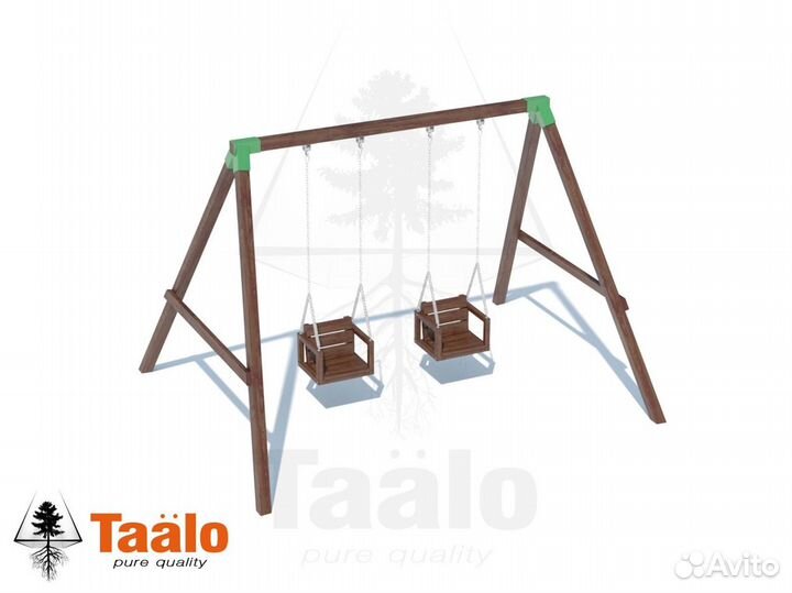 Качели с деревянными сидениями Серия O модель 2