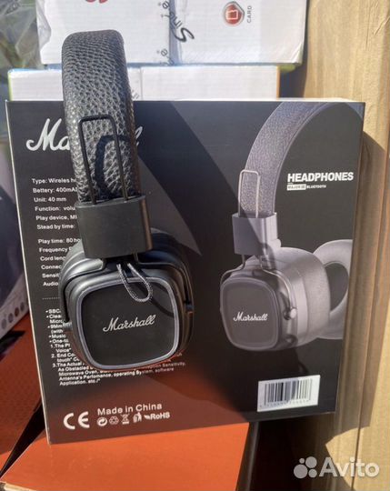 Беспроводные наушники marshall major iv black