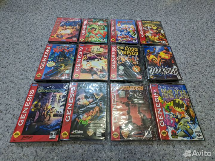 Картриджи sega (оригинал, реплика полный комплект)