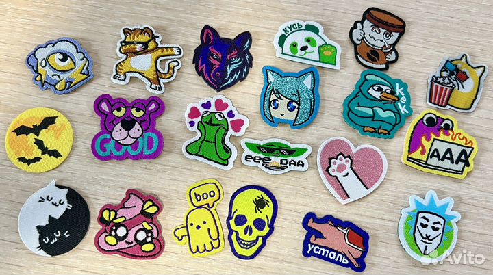 Стикерсы тканевые наклейки