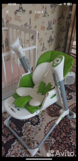 Детские электронные качели шезлонг