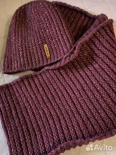 Комплект шапка и снуд женский