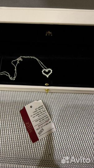 Колье с бриллиантами из белого золота