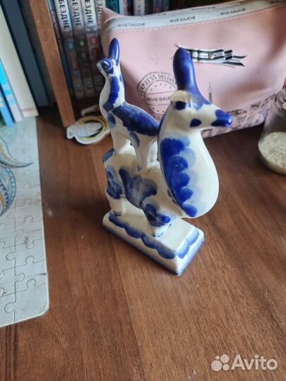 Гжель статуэтка Лань с детёнышем