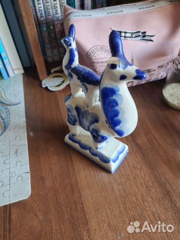 Гжель статуэтка Лань с детёнышем