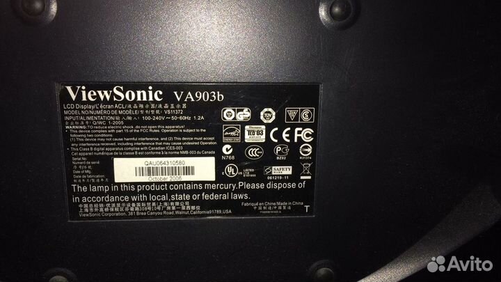 Монитор viewsonic va903b