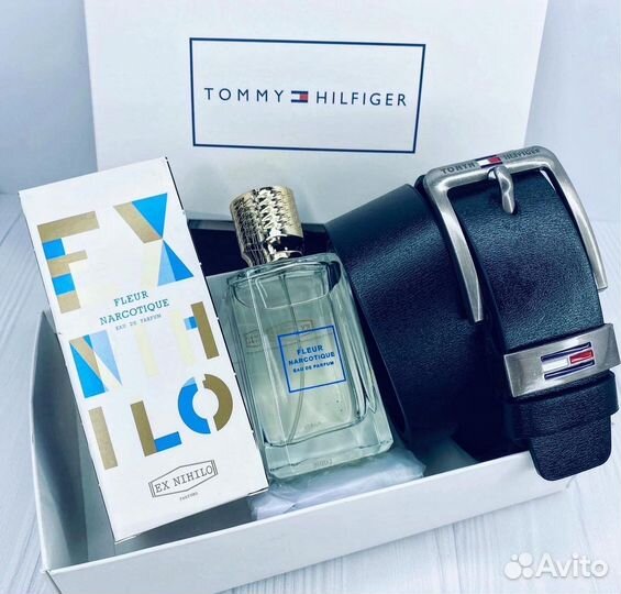 Мужской подарочный набор духи и ремень