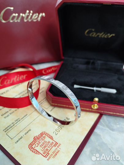 Золотой женский браслет cartier love 585 проба