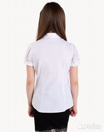 Блузка школьная рукав кружево Gloria Jeans 122-128