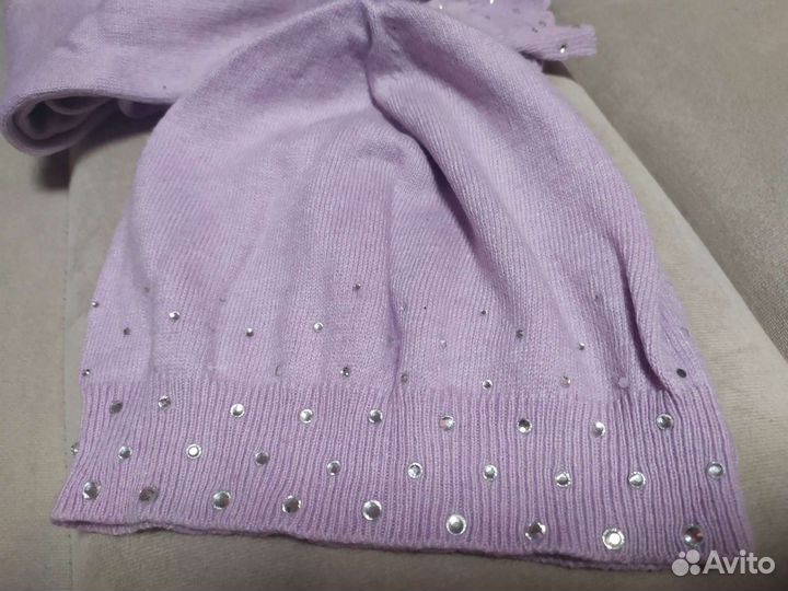 Шапка и шарф женский