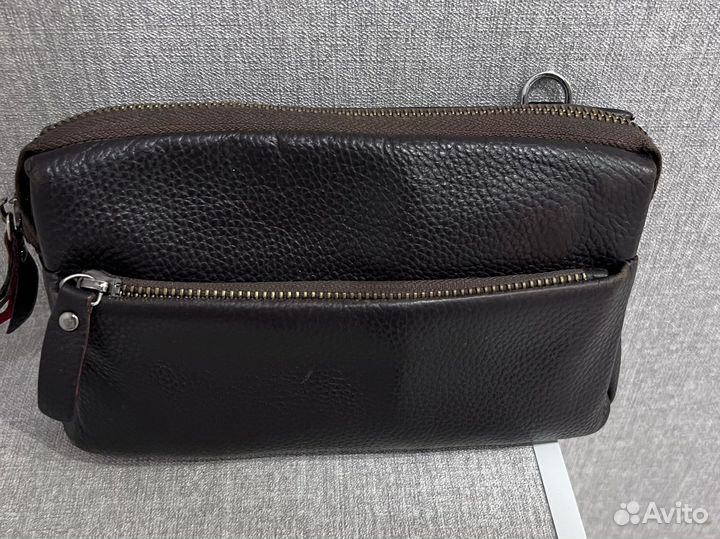 Барсетка кожаная мужская бу