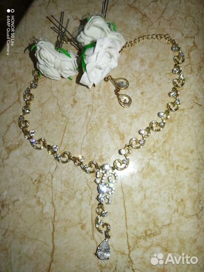 Колье, серьги и диадема, браслет