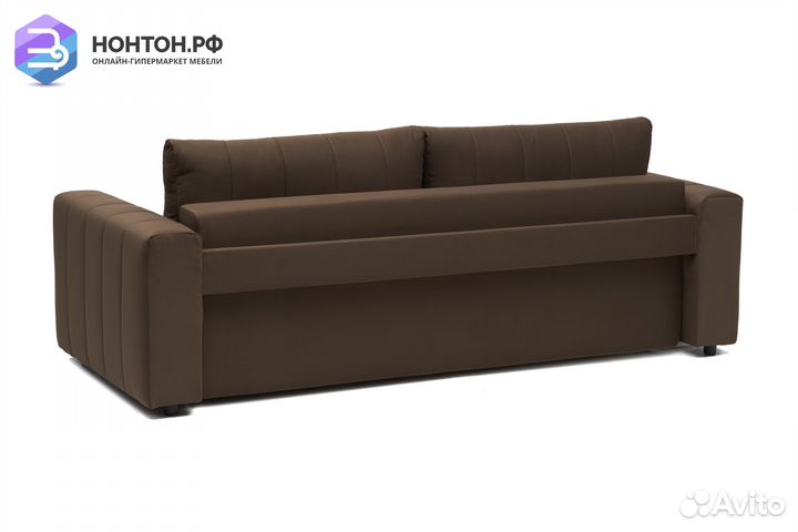 Диван еврокнижка Малибу коричневый