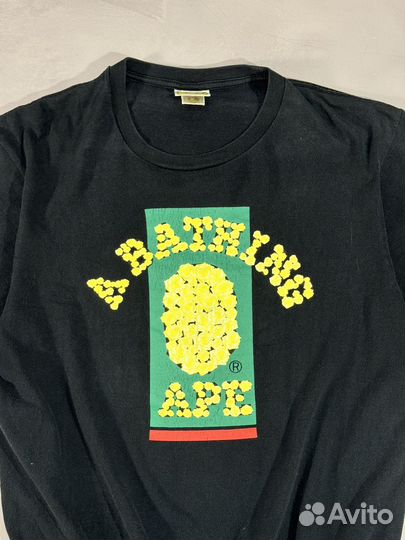 A Bathing Ape Bape Flower Logo Tee(Black/L)