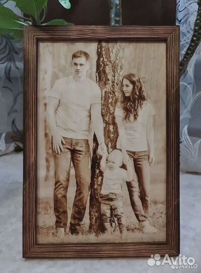 Портреты и картины по фото Пирография