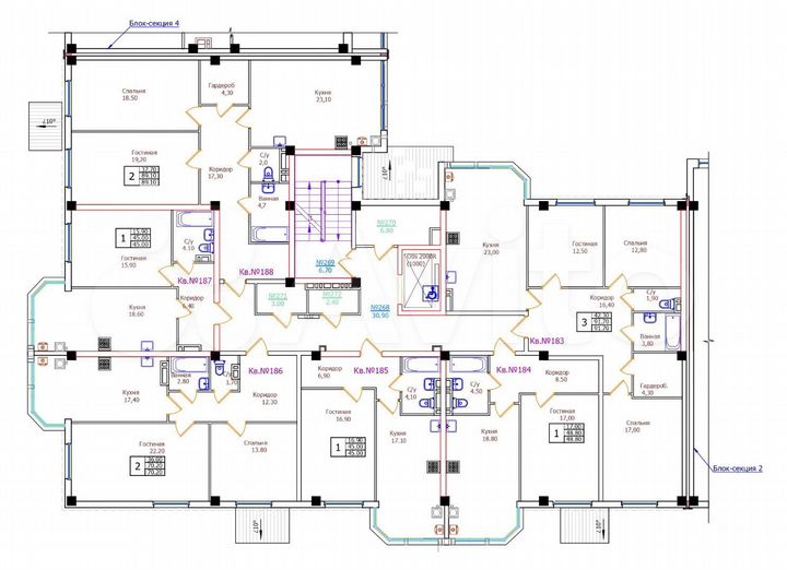 2-к. квартира, 70,2 м², 3/8 эт.