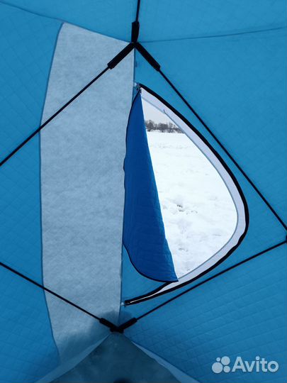 Палатка для зимней рыбалки куб трехслойная