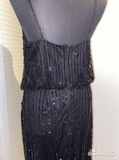 Платье с пайетками 44/46 черное