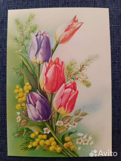 Открытка чистая 1991 год