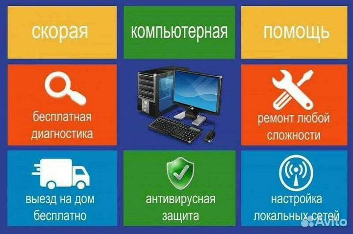 Компьютерная помощь, ремонт пк, апгрейд