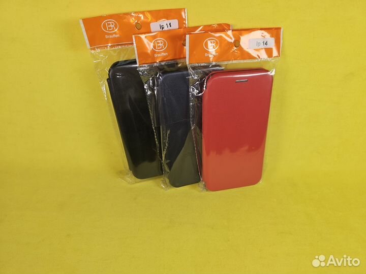 Книжка кожаная iPhone 14 Black