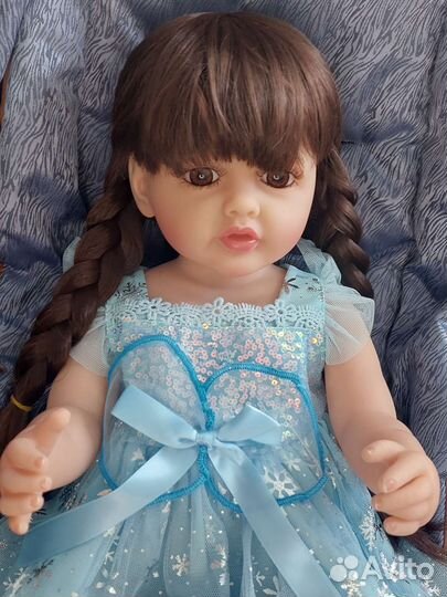 Кукла реборн полностью силиконовая 55см