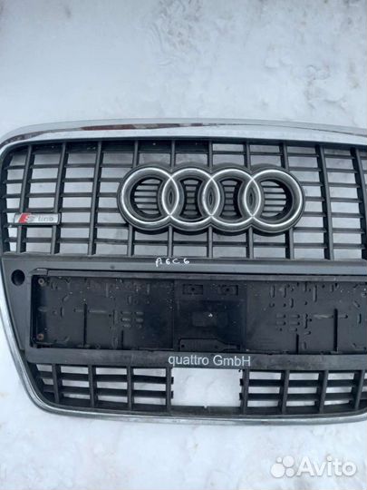 Решетка радиатора Ауди А6 С6 S Line Под парктроник
