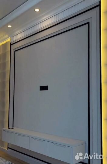 Молдинг плоский Черный глянцевый