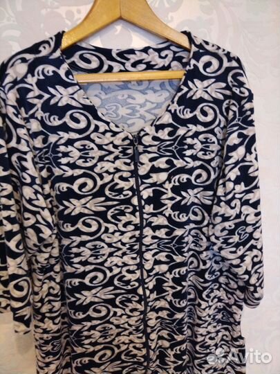 Велюровый халат 58 размер