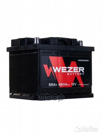 WEZ55480R аккумуляторная батарея 55Ah 480A +сп