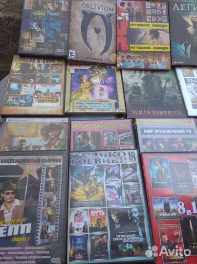 Двд диски фильмы и пк игры
