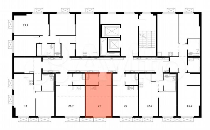 Квартира-студия, 22 м², 6/14 эт.