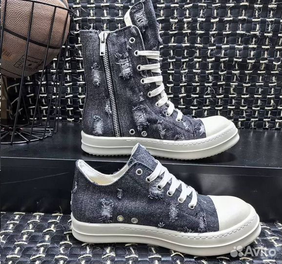 Кеды Rick owen’s ramones distressed